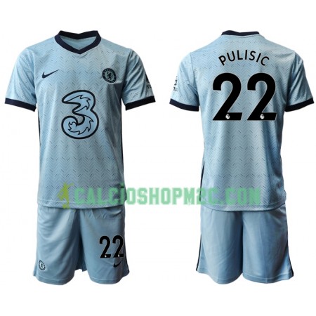 Chelsea Christian Pulisic 22 Bambino Maglia Trasferta 2020/2021 Manica Corta (+ Pantaloncini)